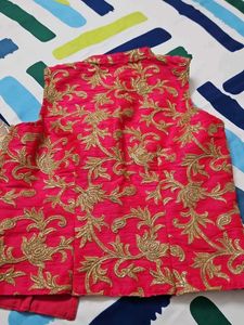 Elegant Pink Embroidered Blouse