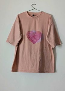 Pink Heart Graphic Tee