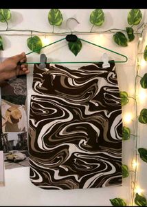 Swirl Print Mini Skirt