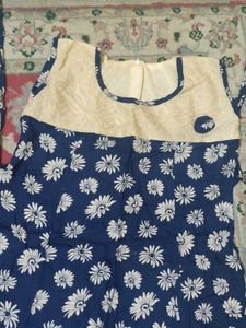 Girls&#39; Blue Floral Dress