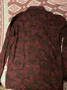 Floral Printed Red Tshirt