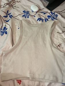 H&amp;m Beige Tank Top