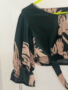 Floral Tie-Front Top