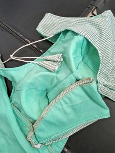 Green Blouse With Tassels