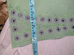 Green Frock &amp; Shalwar Set – Cotton Blend