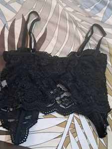 Combo Of Five Imported Fabric Bra  N Padded  Panty
