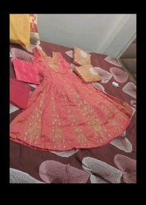 Green Embroidered Anarkali Kurta Set