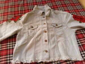 ❗❗Today Offer ❗❗Embroidered Denim Jacket