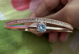 Rose Gold Crystal Bangle