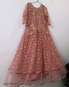 Elegant Pink Embellished Dress