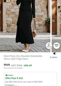 Elegant Black One-Shoulder Dress