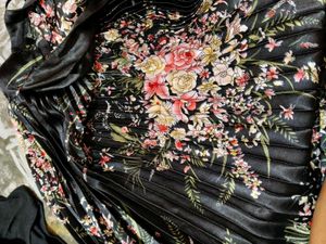 Drape in Royal Vibes – Black Silk Dress