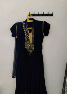 Elegant Long Anarkali/Frock With Dupatta