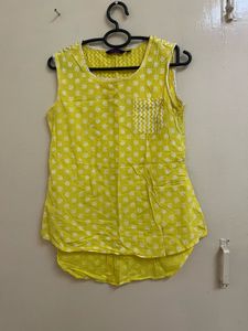 Yellow Printed Top