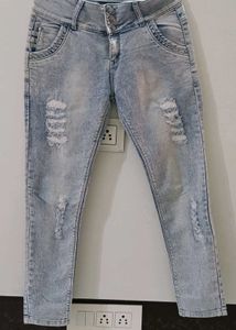 Distressed Light Wash Jeans