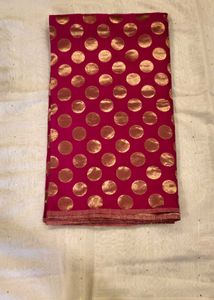 Maroon &amp; Gold Dress Material