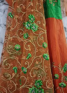 Price Down Party Wedding Gown/ Dupatta,