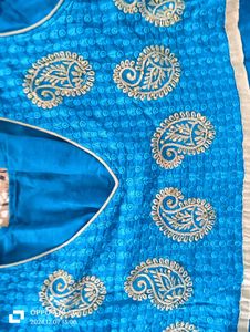 Teal Embroidered Anarkali Dress