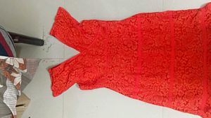 Orange Floral Dress