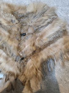 Brown nordic viking inspired poncho/shawl