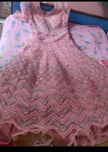 Pink Embellished Anarkali Dress