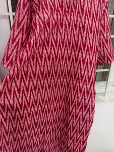 Ikkat Pattern Crepe Kurta