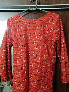 Stylish Red Printed Top
