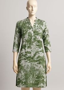 Handcrafted Green Cotton Kurta