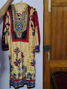 Beidge Red Kurti