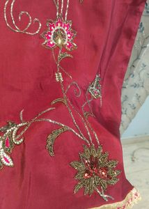 Embroidered Maroon Salwar Kameez