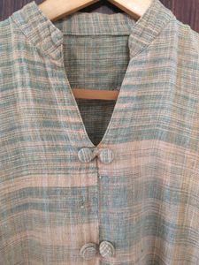 Formal Khadi Type Kurti Or Long Top With Long Sleeves