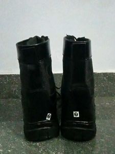 Black Leather Ankle Boots