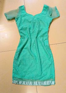 Plain Dupatta And Kurti Set Without Salwar