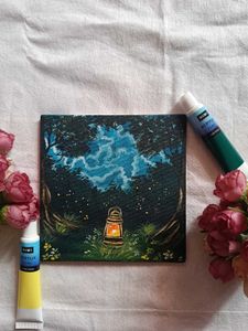 Mini Enchanted Lantern Artwork Painting
