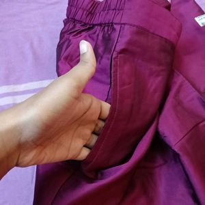💜Combo Of 2 Silk Premium Pant With Pockets💙
