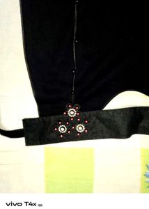 Black Embroidered Hijab or Nosepiece