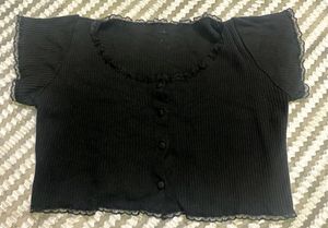 Cute Short Black Top