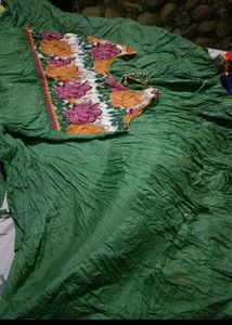 Green Embroidered Dress