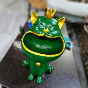 Lucky Big Mouth Cat Storage Green
