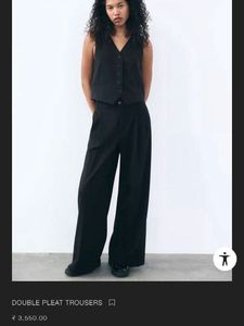 Extra Wide Leg Black Pants-ZARA (Brand New