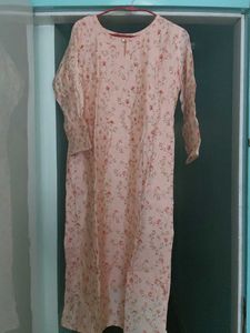 A Festive Look Peach Kurti