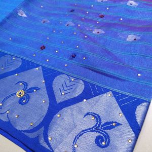 Elegant Blue Kanjivaram Dupion Silk Saree