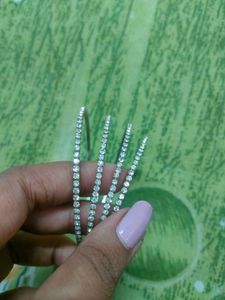 Silver Stone Bangles Set