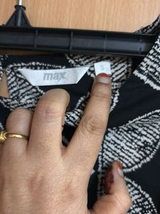 Patterned Black Kurta