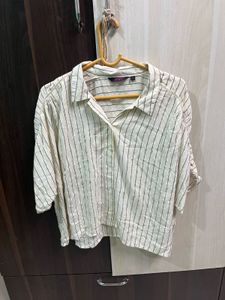 Ginger Brand Striped Cropped Top