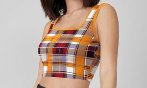Plaid Cropped Tank Top