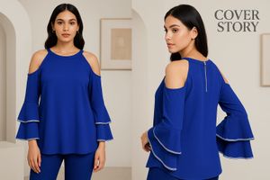 ✨ Bold & Effortless – Royal Blue Colour Top