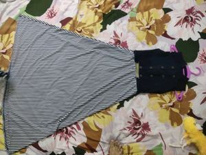 Beautiful Fit And Flare Striped Maxi Dress