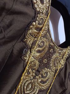 Coffee Brown Anarkali Model....