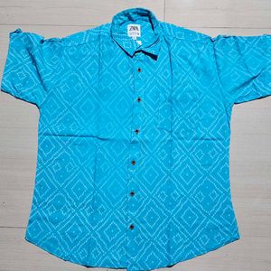 ZARA Blue Patterned Shirt
